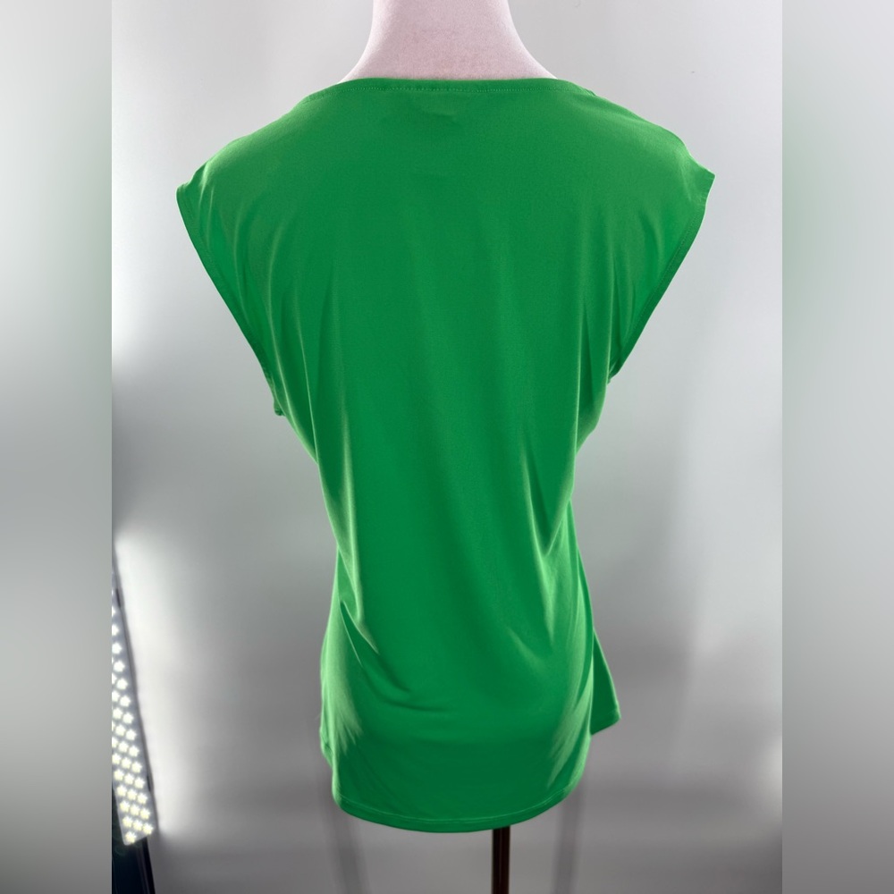 EUC Style & Co Green Ruched Top - Picture 6 of 7